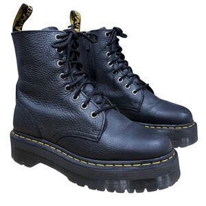 Dr Martens Jaden III Pisa Boots Unisex M9 L10 Leather Chunky Platform 8 Eye Zip